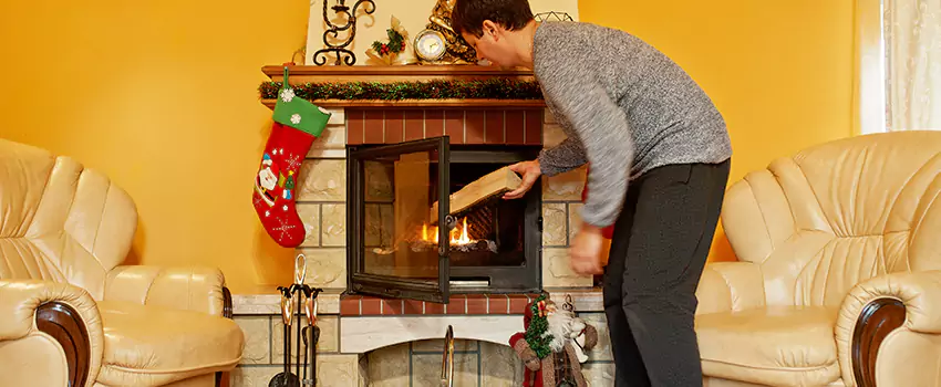 Rusted Metal Fireplace Restoration in The Crossings, Florida